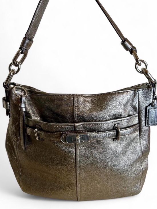Coach Handbags - Coach Chelsea Ashlyn Metallic Leather Shoulder Bag